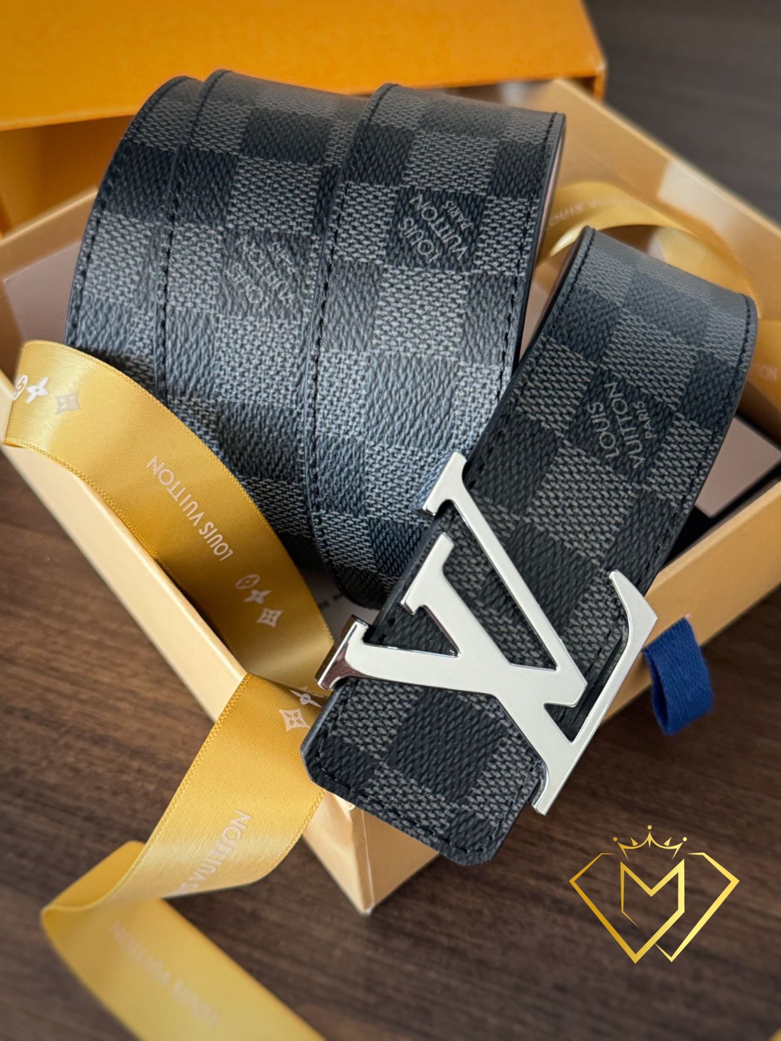 Belt Louis Vuitton Damier grey