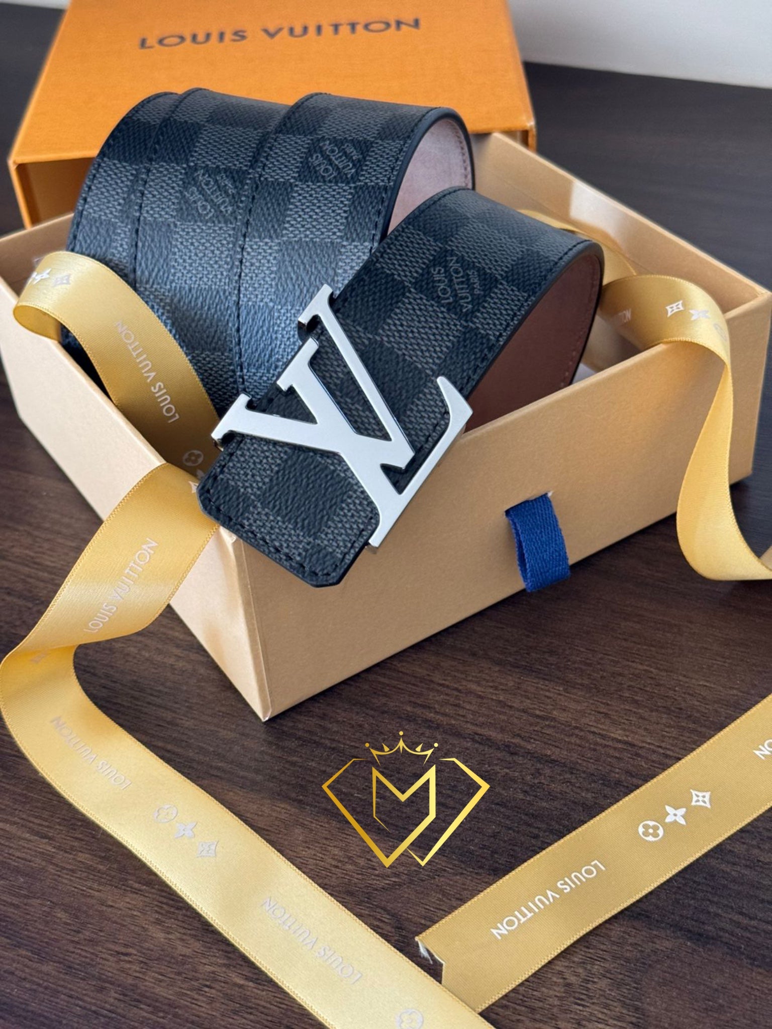 Belt Louis Vuitton Damier grey