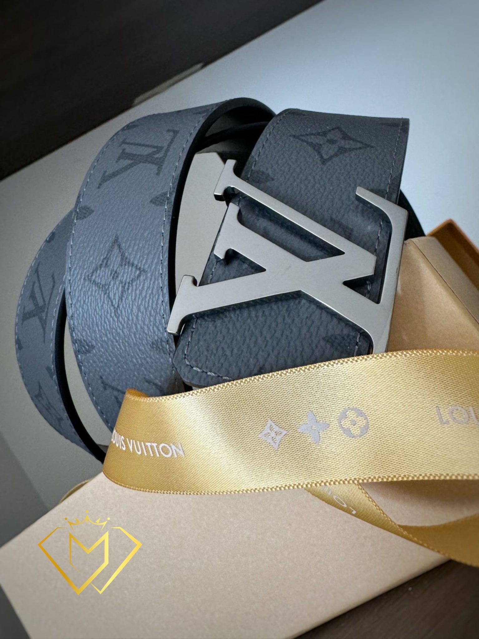 Belt Louis Vuitton Monagram grey