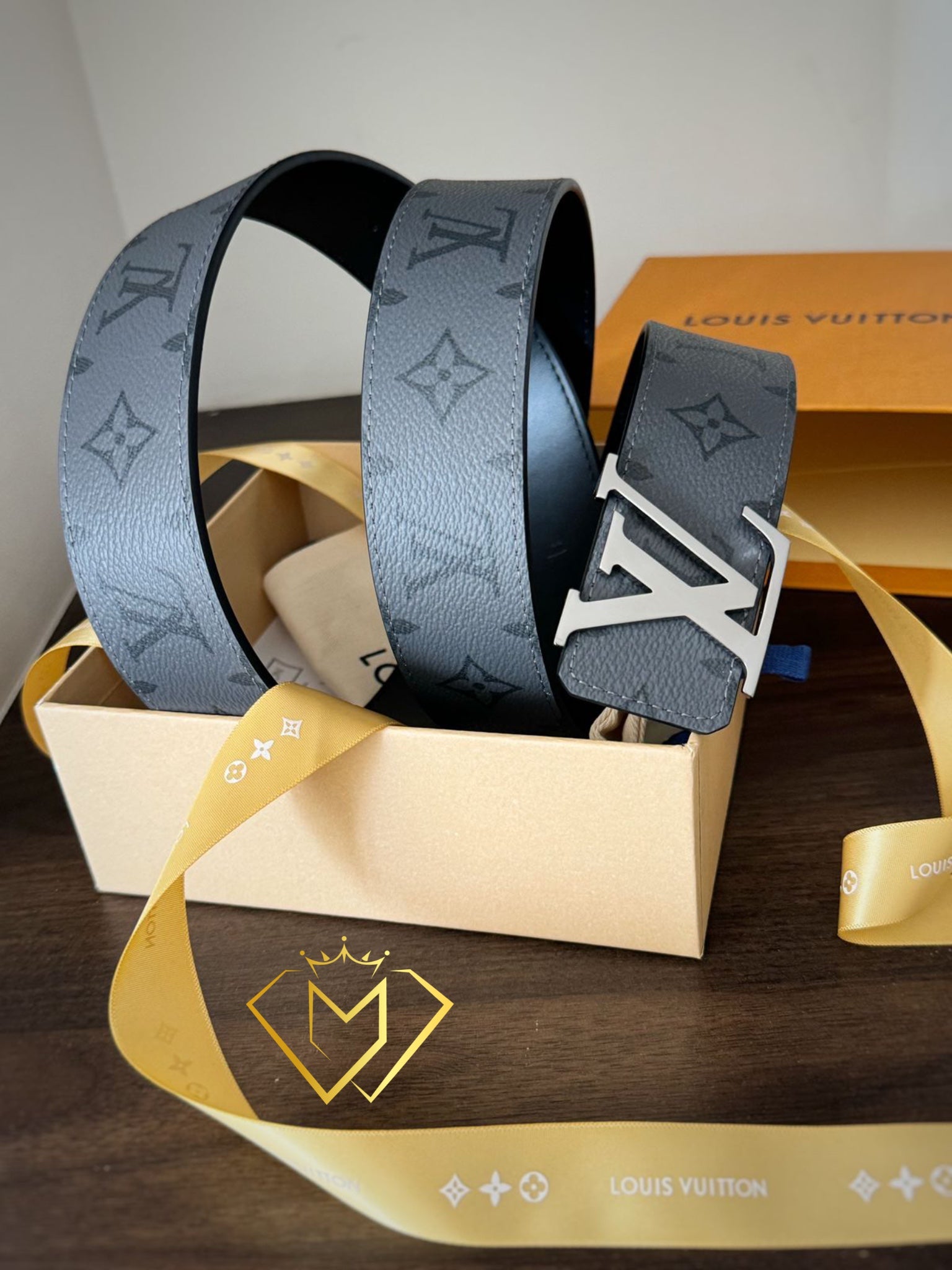 Belt Louis Vuitton Monagram grey