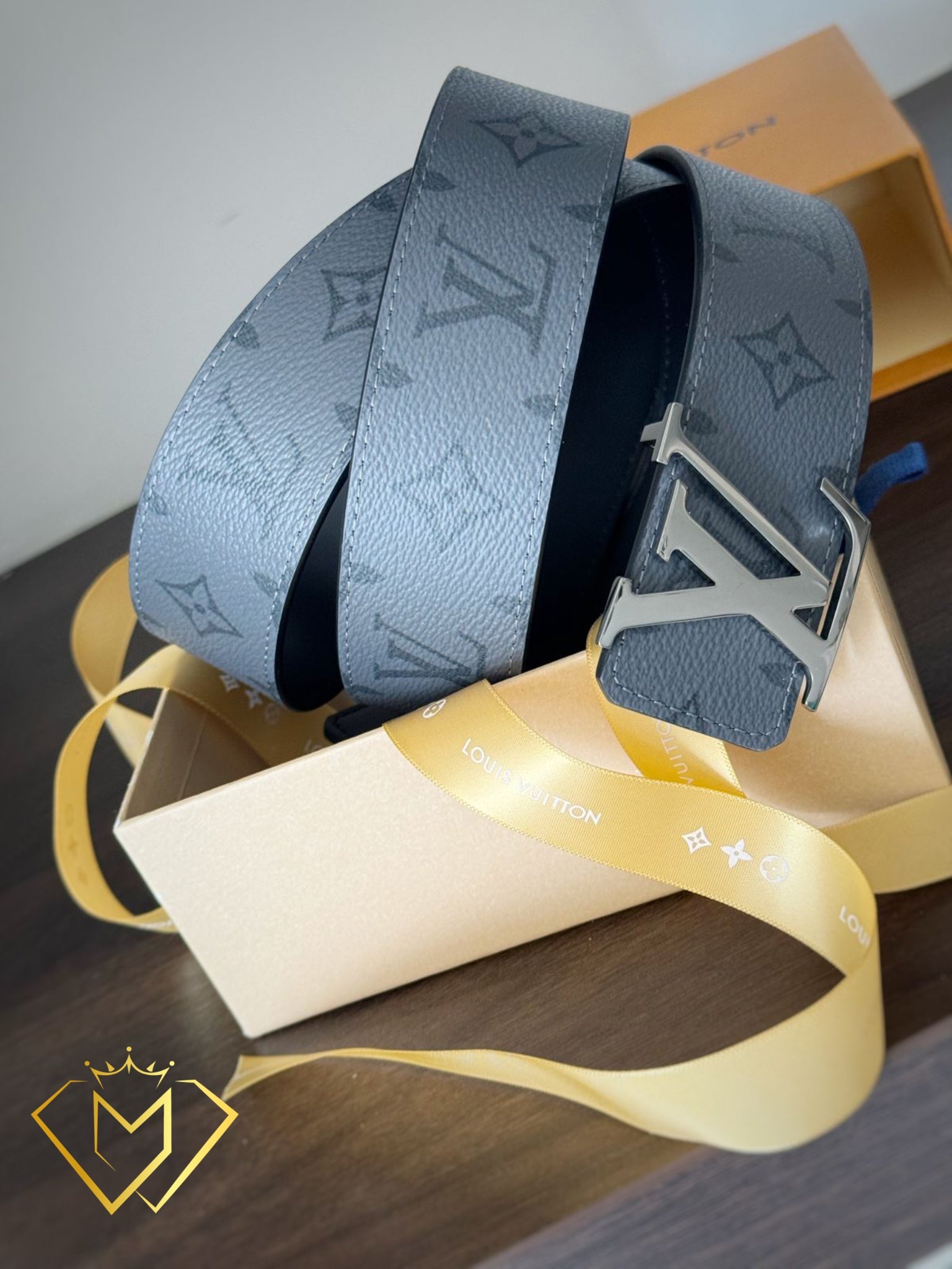 Belt Louis Vuitton Monagram grey