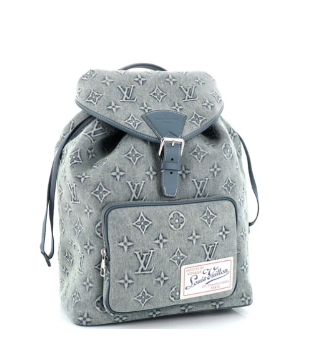 Montsouris Backpack Washed Monogram Denim GM